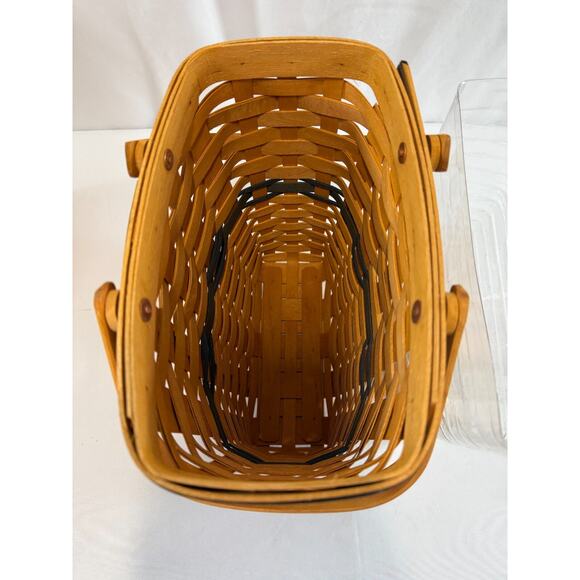 1999 Longaberger Collectors Club Membership Basket w/Protector & Signatures MINT - Picture 3 of 4